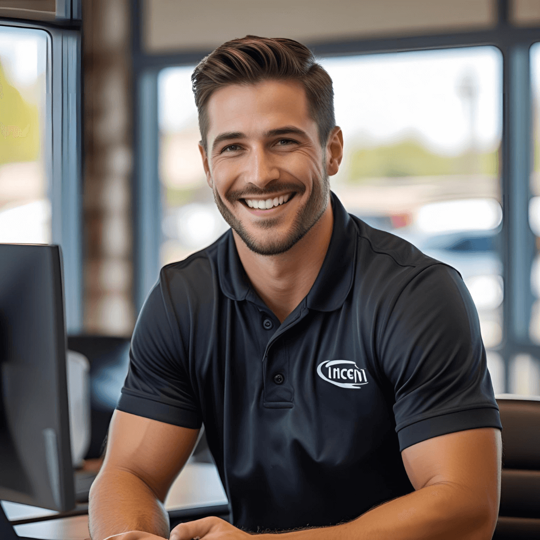 An employee engaged in a professional training session on a laptop.
