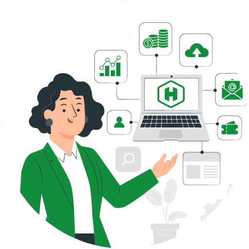 A collage of professionals collaborating in a modern SaaS company environment.