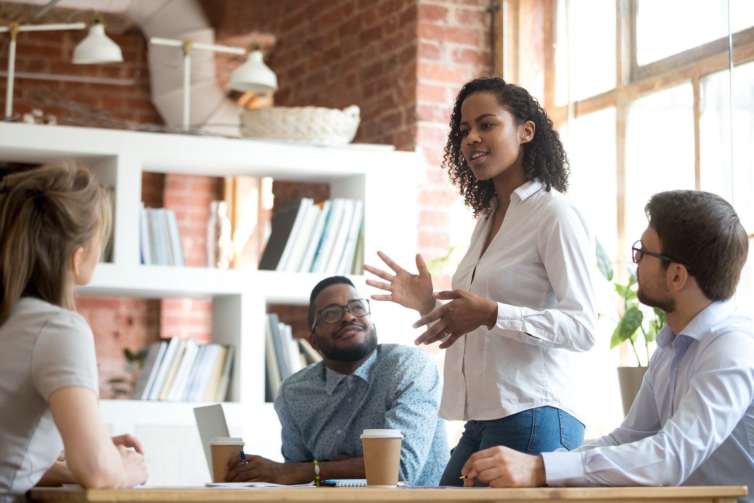 Businesswoman Discussing in a Meeting