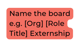 Name the board e g Org Role Title Externship