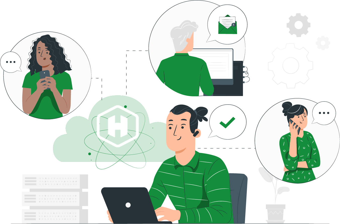 Team collaborating on a SaaS platform dashboard.