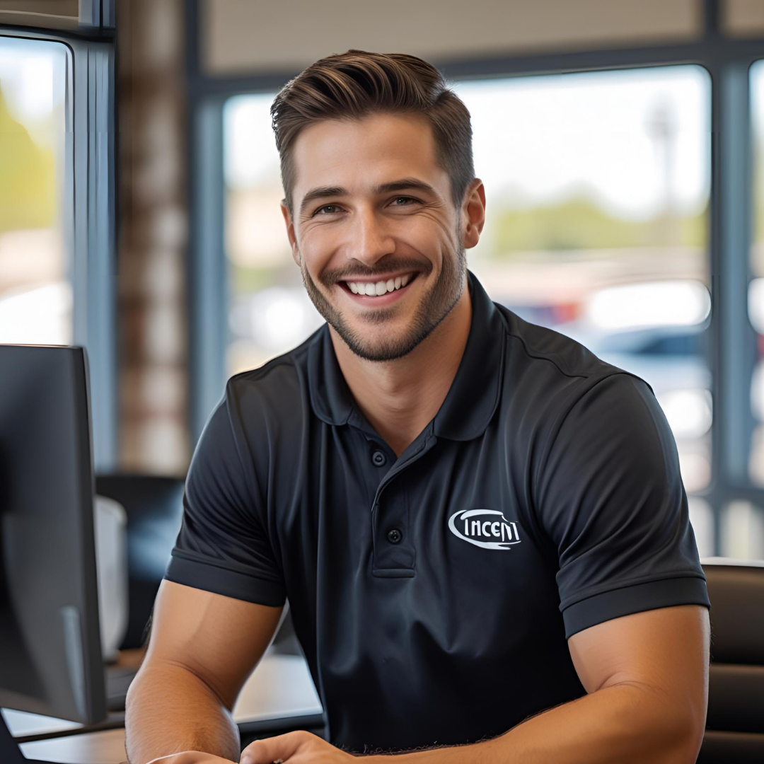 An employee engaged in a professional training session on a laptop.